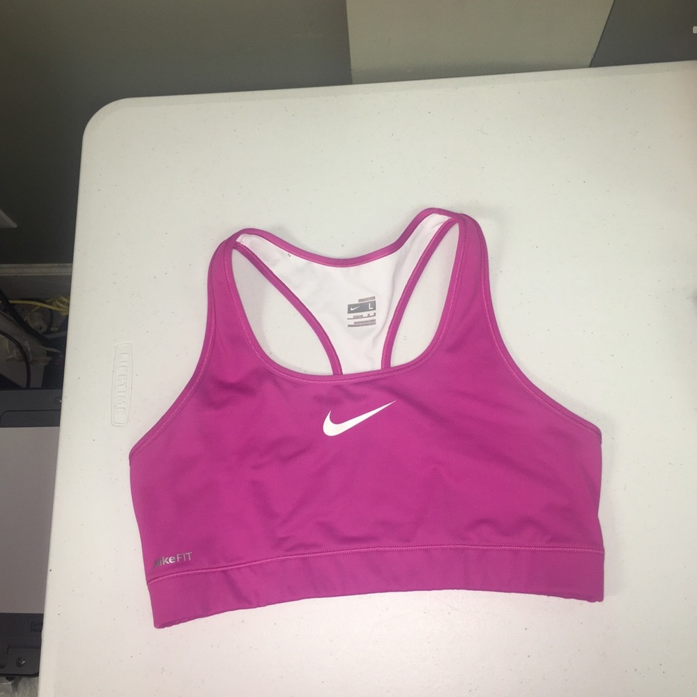 Size large pink Nike sports bra